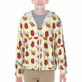 thumbnail image 1 of Xecao Ladybug And Bee Print Fishing Shirts for teenager Long Sleeve UV Sun Protection Hoodie with Zipper Outdoor Hiking Shirts-Large, 1 of 7