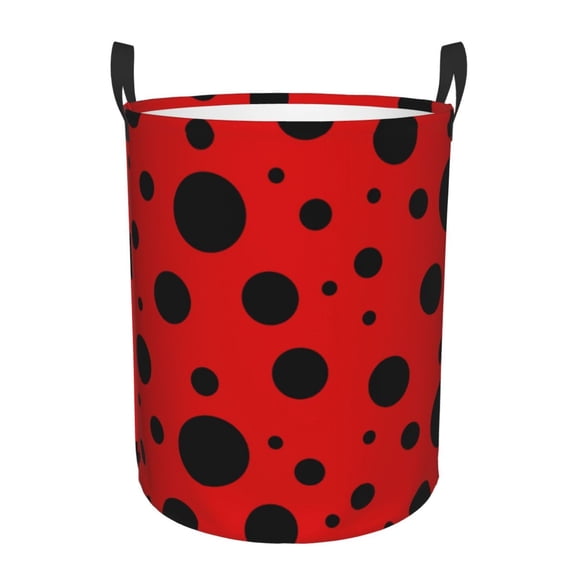 Xecao Ladybug Pattern Print Laundry Hamper Basket,designed for Blanket Storage and Nursery Clothes in the Bedroom