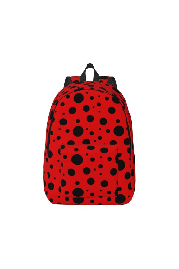 Ladybug Pattern for Canvas College Laptop Backpack, Durable Rucksack Travel Notebook Bag School Backpack Book Bag for Men Women