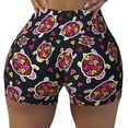 thumbnail image 1 of Xecao Ladybug Print Workout Shorts for Women Soft Smooth Gym Yoga Scrunch Active Tennis Workout Running Shorts, 1 of 9