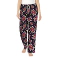 thumbnail image 1 of Xecao Ladybug Women's Straight Lounge Pajama Pants: The Epitome of Relaxed Sleepwear, 1 of 9