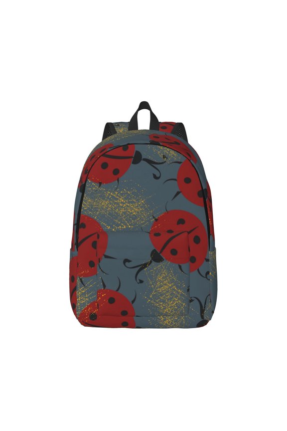 Ladybug for Canvas College Laptop Backpack, Durable Rucksack Travel Notebook Bag School Backpack Book Bag for Men Women