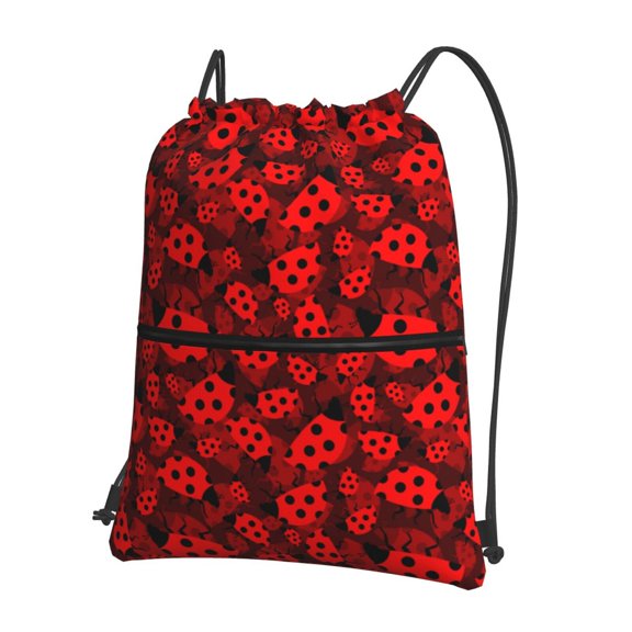 Xecao Ladybugs 1 for Drawstring Bags,Pull String Backpack Bags,String Bag Sackpack