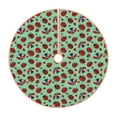 thumbnail image 1 of Xecao Ladybugs 3 Pattern Christmas Tree Skirt Round Xmas Tree Mat Base Cover for Holiday Home Decorations-30", 1 of 6