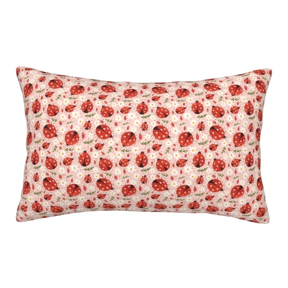 Xecao Ladybugs With Heart Spots for Decorative Throw Pillow Case for Couch,Sofa or Bed Set,Pillow Cover for Sofa Home Decor Ideal Gift(Pillow core not included)-14"x20"