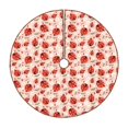 thumbnail image 1 of Xecao Ladybugs With Heart Spots Pattern Christmas Tree Skirt Round Xmas Tree Mat Base Cover for Holiday Home Decorations-30", 1 of 6