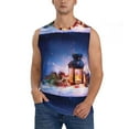 thumbnail image 1 of Xecao Lantern On Snow With Christmas Print Men's Tank Top: Sleek Sleeveless Tee for Casual Sports and Beach Occasions-3X-Large, 1 of 7