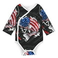 thumbnail image 1 of Xecao Largemouth Bass Fish in USA Print Baby unisex-baby Cotton Long-sleeve Bodysuits-3 Months, 1 of 6