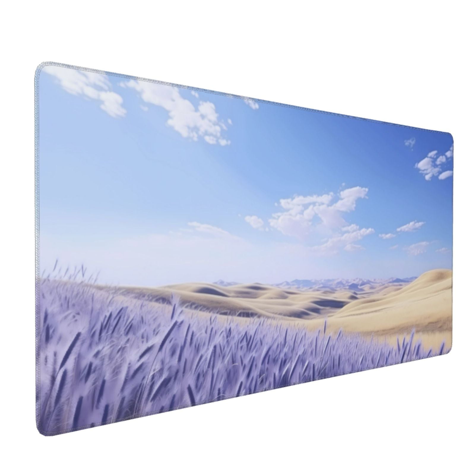 Xecao Lavender Fields Under Blue Sky Print Large Mouse Pad, 16x35.5in Mousepad, Professional Non-Slip Rubber Base Big Mouse Pad, Mouse Pad for Gaming & Office Full Desk Mouse Pad