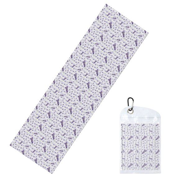 Xecao Lavender Flowers Ice Towel: a quick-dry, cold sweat-absorbing neck wrap perfect for running, swimming, yoga, gym workouts, and all your exercise needs