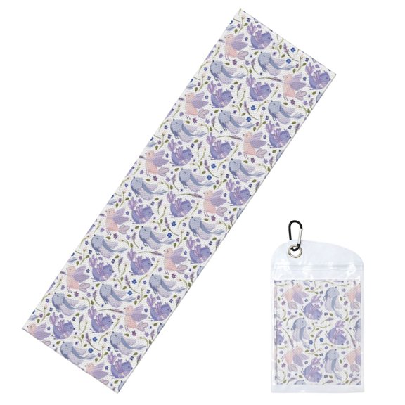 Xecao Lavender Flowers Ice Towel: a quick-dry, cold sweat-absorbing neck wrap perfect for running, swimming, yoga, gym workouts, and all your exercise needs