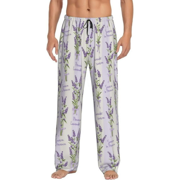Xecao Lavender Flowers Men's Straight Lounge Pajama Pants: The Ultimate in Comfortable Sleepwear