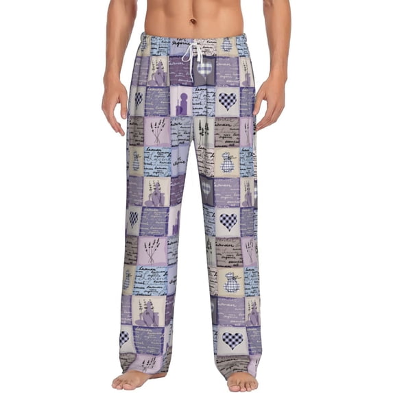 Xecao Lavender Flowers Men's Straight Lounge Pajama Pants: The Ultimate in Comfortable Sleepwear