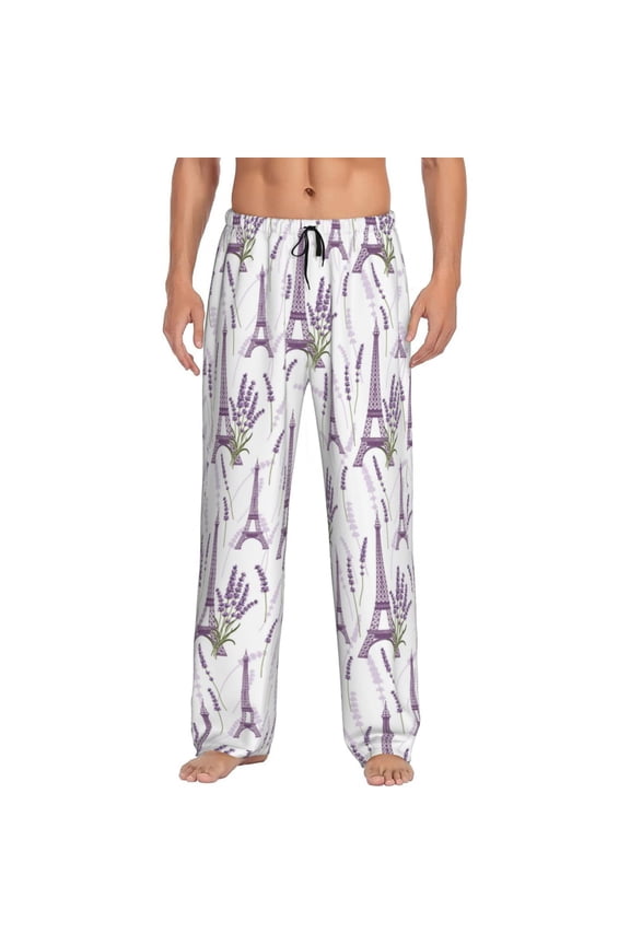 Lavender Flowers Men's Straight Lounge Pajama Pants: The Ultimate in Comfortable Sleepwear