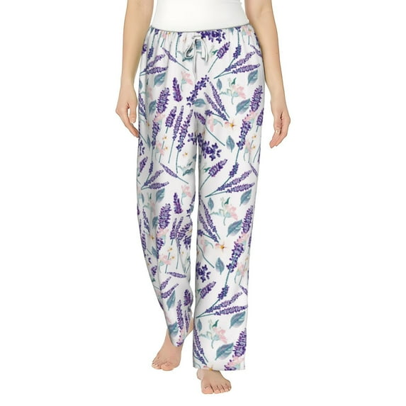 Xecao Lavender Flowers Women's Straight Lounge Pajama Pants: The Epitome of Relaxed Sleepwear