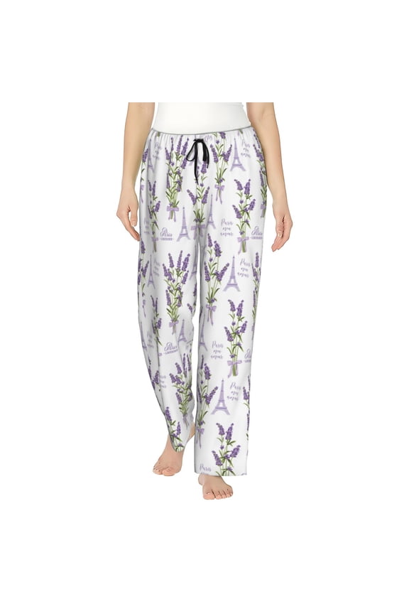 Lavender Flowers Women's Straight Lounge Pajama Pants: The Epitome of Relaxed Sleepwear