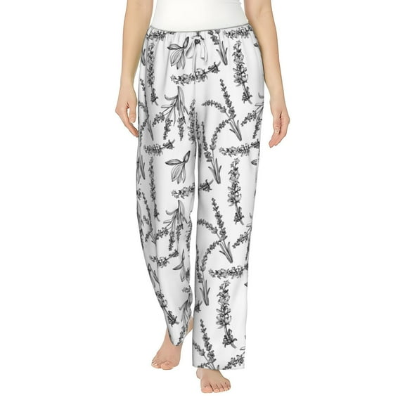 Xecao Lavender Flowers Women's Straight Lounge Pajama Pants: The Epitome of Relaxed Sleepwear