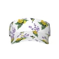 thumbnail image 1 of Xecao Lavender Flowers for Adult Sun Cap offers versatile sun protection with adjustable Velcro for a secure fit., 1 of 8