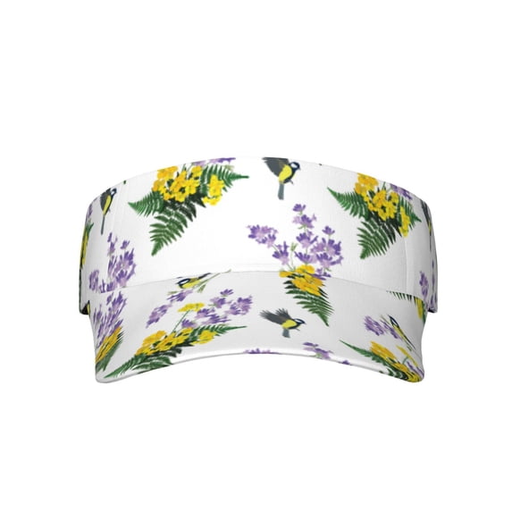 Xecao Lavender Flowers for Adult Sun Cap offers versatile sun protection with adjustable Velcro for a secure fit.