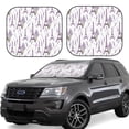 thumbnail image 1 of Xecao Lavender Flowers for Foldable Car Sun Shades (2-Pack) offer sun protection with an easy-fold design for convenient windshield shading., 1 of 7
