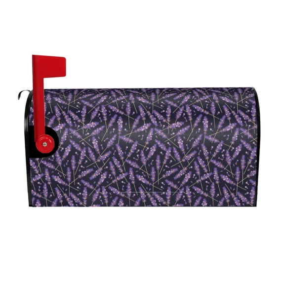 Xecao Lavender Flowers for Mailbox Cover with Magnetic Strips, Waterproof and Sunscreen, Adds a Decorative Touch to Your Garden Yard.