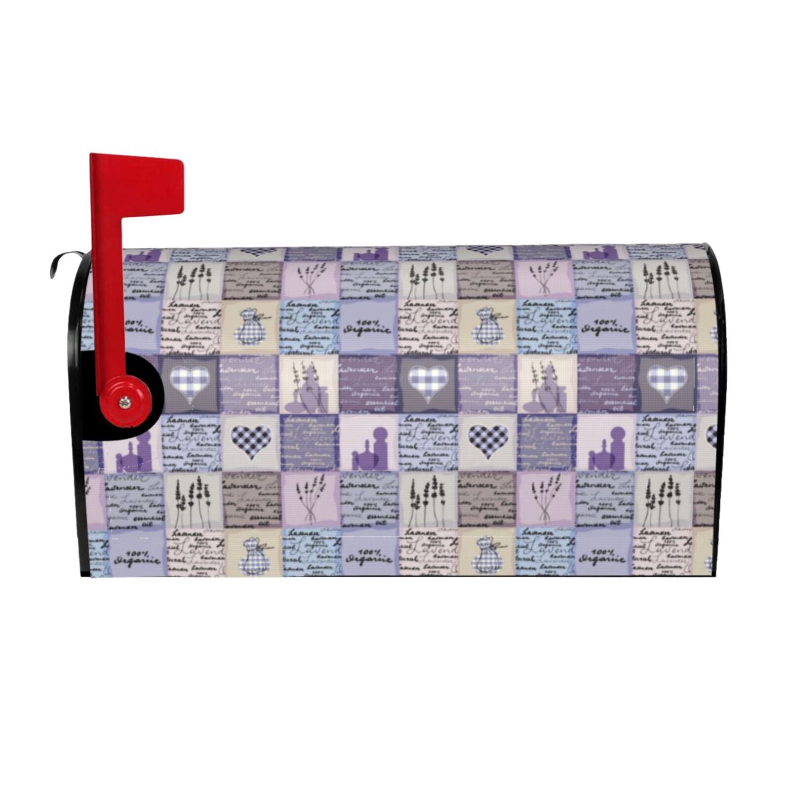 Xecao Lavender Flowers for Mailbox Cover with Magnetic Strips, Waterproof and Sunscreen, Adds a Decorative Touch to Your Garden Yard.