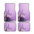 thumbnail image 1 of Xecao Lavender Roses Arrangement Print Car Foot Mat Set of 4 Pieces Neoprene All-Weather Dust-Proof Stain-resistantCar Interior Decorative mats Non-Slip Mats, 1 of 6