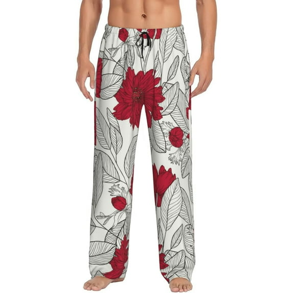 Xecao Leaves And Anemone Men's Straight Lounge Pajama Pants: The Ultimate in Comfortable Sleepwear