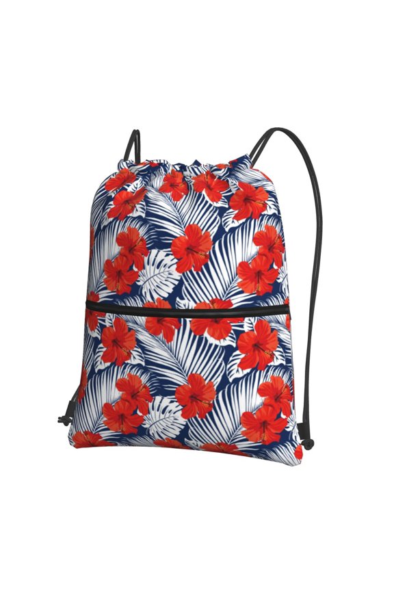 Leaves And Flowers for Drawstring Bags,Pull String Backpack Bags,String Bag Sackpack