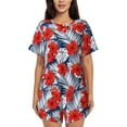 thumbnail image 1 of Xecao Leaves And Flowers print Swimsuit for women, Summer-ready, sporty style.Quick-dry fabric. Many sizes & colors., 1 of 9