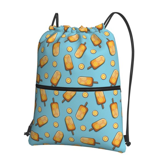 Xecao Lemon Ice Cream for Drawstring Bags,Pull String Backpack Bags,String Bag Sackpack