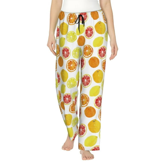 Xecao Lemon Orange Women's Straight Lounge Pajama Pants: The Epitome of Relaxed Sleepwear