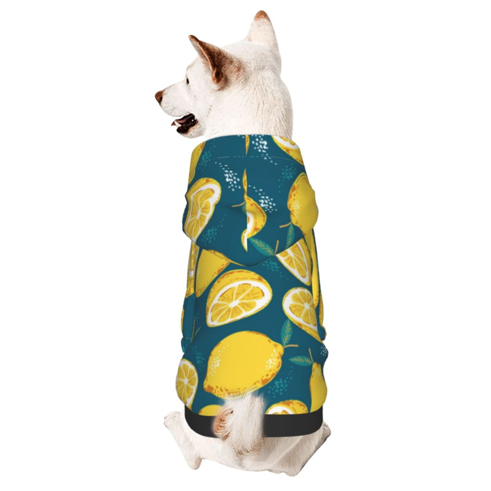 Xecao Lemon Pattern Sweatshirts Winter Pet Dog Hoodie Puppy Coat