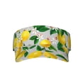 thumbnail image 1 of Xecao Lemon Seamless Pattern Oil Painting Effect for Adult Sun Cap offers versatile sun protection with adjustable Velcro for a secure fit., 1 of 8