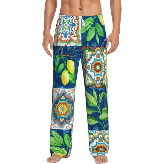 Xecao Lemon and Leaves Men's Straight Lounge Pajama Pants: The Ultimate in Comfortable Sleepwear