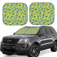thumbnail image 1 of Xecao Lemon1 for Foldable Car Sun Shades (2-Pack) offer sun protection with an easy-fold design for convenient windshield shading., 1 of 7