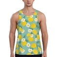 thumbnail image 1 of Xecao Lemons Chamomile Flowers And Leaves Men's Tank Top Workout Quick Dry Sleeveless Gym Jogging Muscle Shirts Summer Swim Beach Tops, 1 of 9