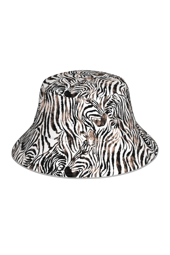 Leopard And Zebra Print Men and Women Night Reflective Hat Runner Cap Visor Bucket Hat Boonie Cap