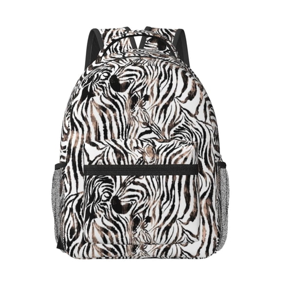 Xecao Leopard And Zebra Travel Backpack: A spacious, stylish computer backpack ideal for men and women, perfect for college, school, or daily travels