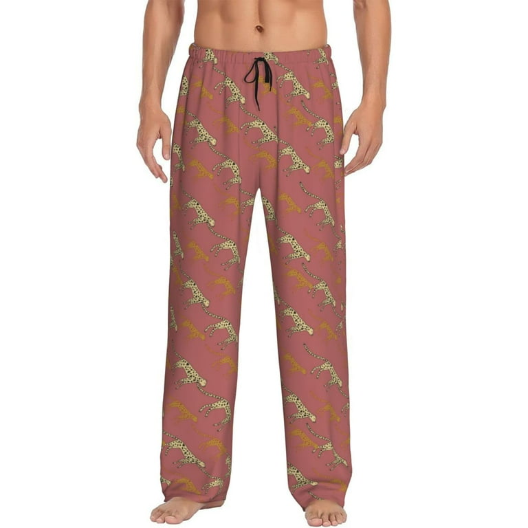 Xecao Leopard Print Men s Straight Lounge Pajama Pants The Ultimate in Comfortable Sleepwear Walmart
