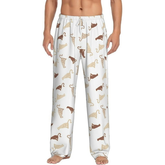 Xecao Leopard Print Men's Straight Lounge Pajama Pants: The Ultimate in Comfortable Sleepwear