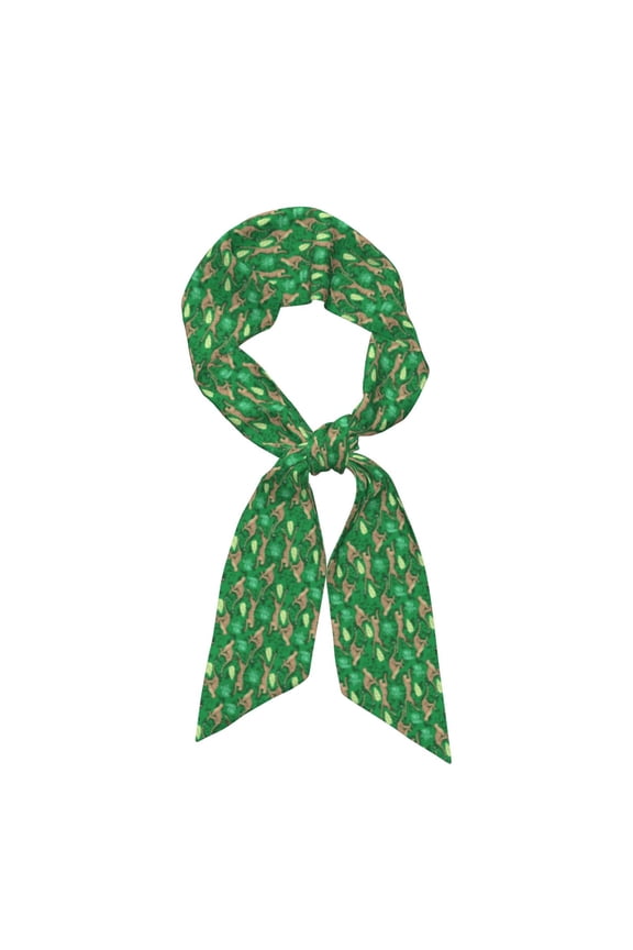 Leopard Print Pattern Large Satin Head Scarf - Satin Hair Scarves Silk Bandana Scarf Headscarf Silk Feeling Scarf for Women