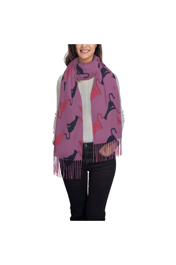 Leopard Print Pattern Womens Winter Scarf Fall Scarf Oversized Large Scarf for Women Warm Shawl Wrap