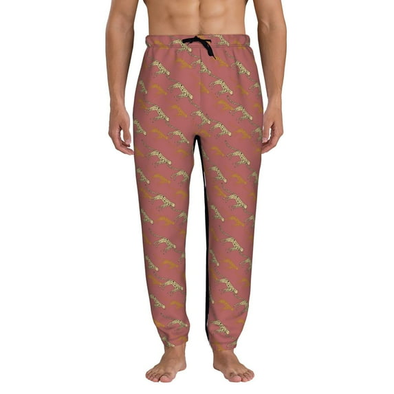 Xecao Leopard Print Print Active Tech Joggers for Men, Mens Sweatpants Lounge Pants with Pockets-XX-Large