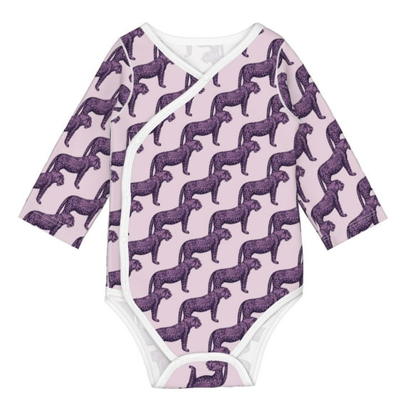 Xecao Leopard Print Print Baby unisex-baby Cotton Long-sleeve Bodysuits-2 Years