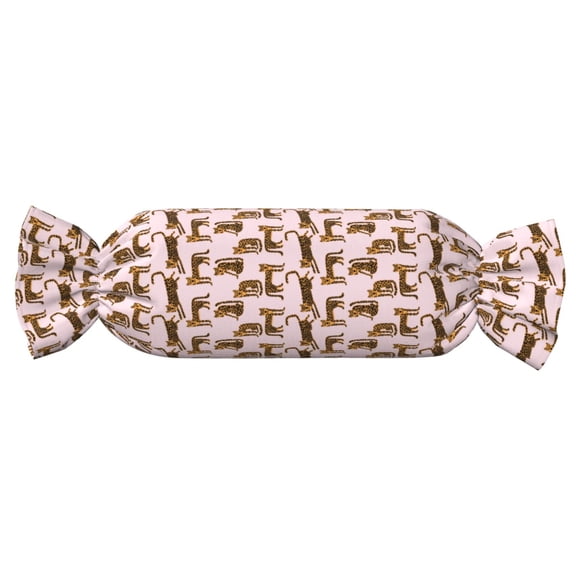 Xecao Leopard Print Print+Candy-Inspired Plush Pillow for Men Women Suitable for Beds, Sofas, Game Rooms Drawstring Closure
