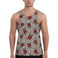 thumbnail image 1 of Xecao Leopard Print Rose Men's Tank Top Workout Quick Dry Sleeveless Gym Jogging Muscle Shirts Summer Swim Beach Tops, 1 of 9