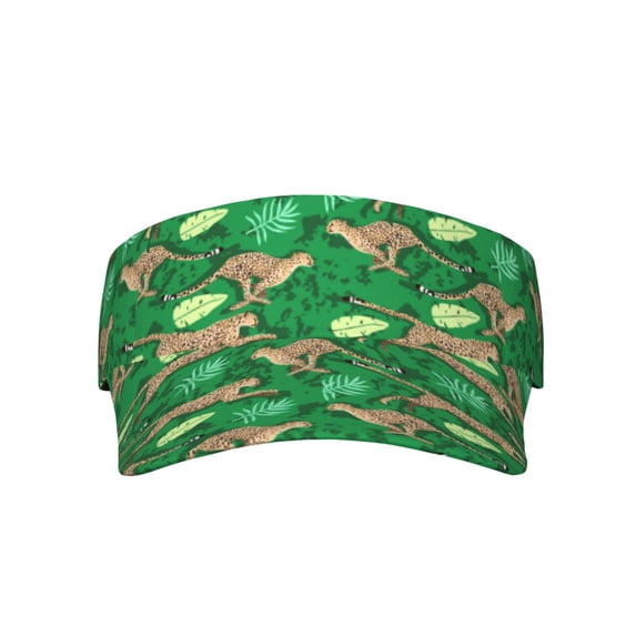 Xecao Leopard Print for Adult Sun Cap offers versatile sun protection with adjustable Velcro for a secure fit.
