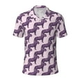 thumbnail image 1 of Xecao Leopard Print for Mens' Casual Short Sleeve Button-Down Polo Shirts for a Classic Golf Look, 1 of 9