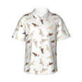 thumbnail image 1 of Xecao Leopard Print print Hawaiian shirt - a stylish short-sleeve button-down for men, perfect for casual beach and tropical outings., 1 of 9